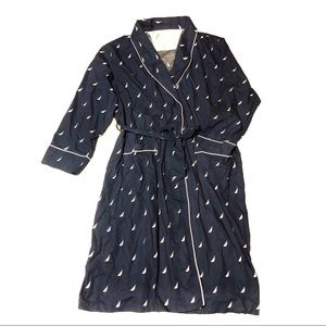 Nautica Navy Sailboat Lightweight Robe